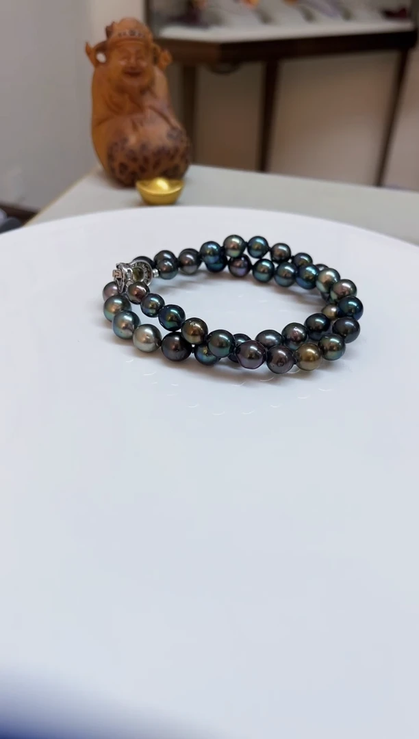 银S925镶嵌颈饰海水珍珠8-10mm