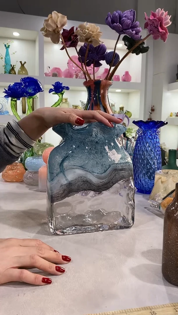 慕忆家手作琉璃花瓶微瑕