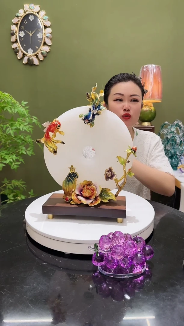 玉天然玉石，金玉满堂平安扣