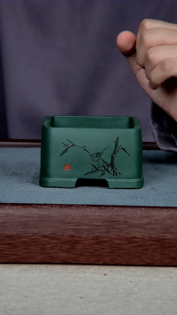 紫砂花盆8*4.5内径紫砂花盆