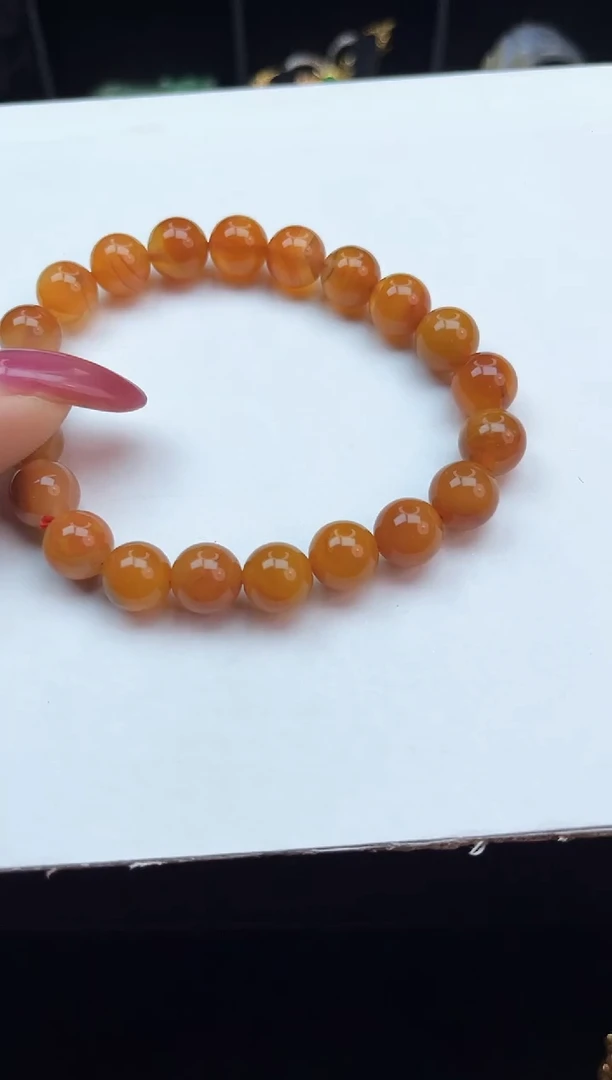 未镶嵌手串玛瑙/玉髓妍*圆珠手串