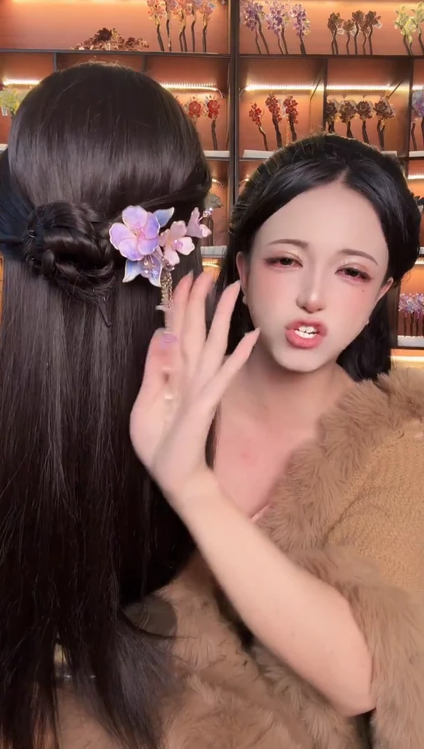 合金无033 非遗绒花 发簪 带流苏