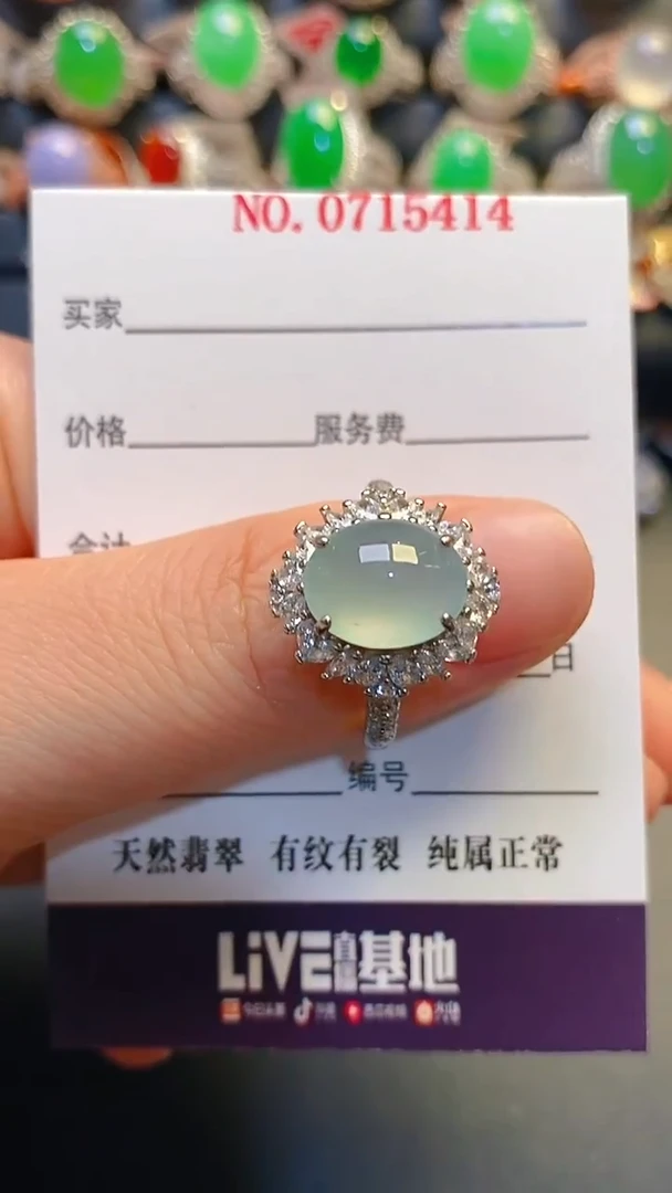 银S925镶嵌翡翠耳饰天然