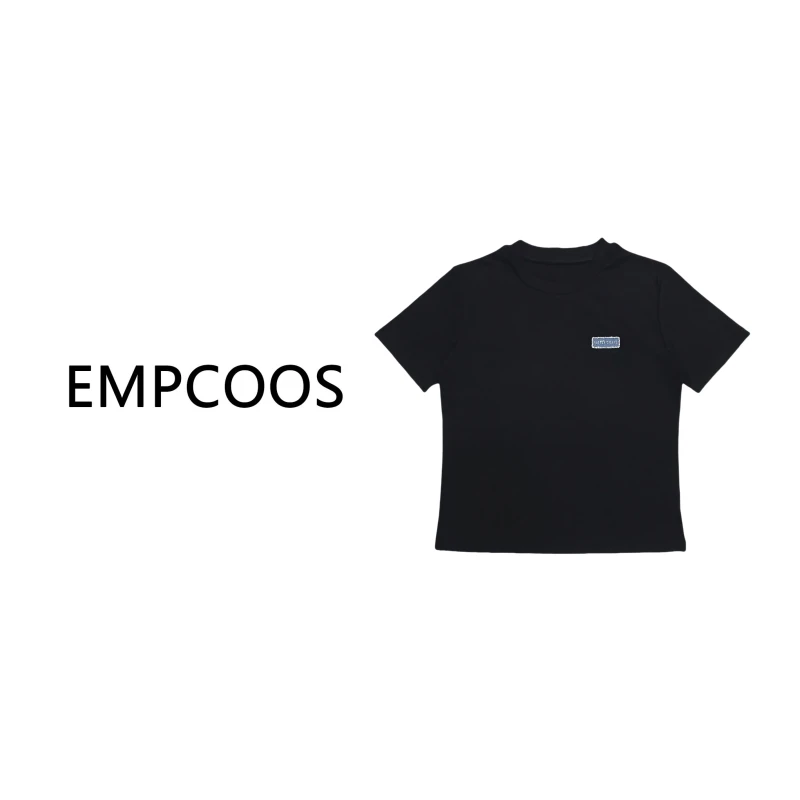 显瘦时尚纯色百搭圆领短袖T恤22590