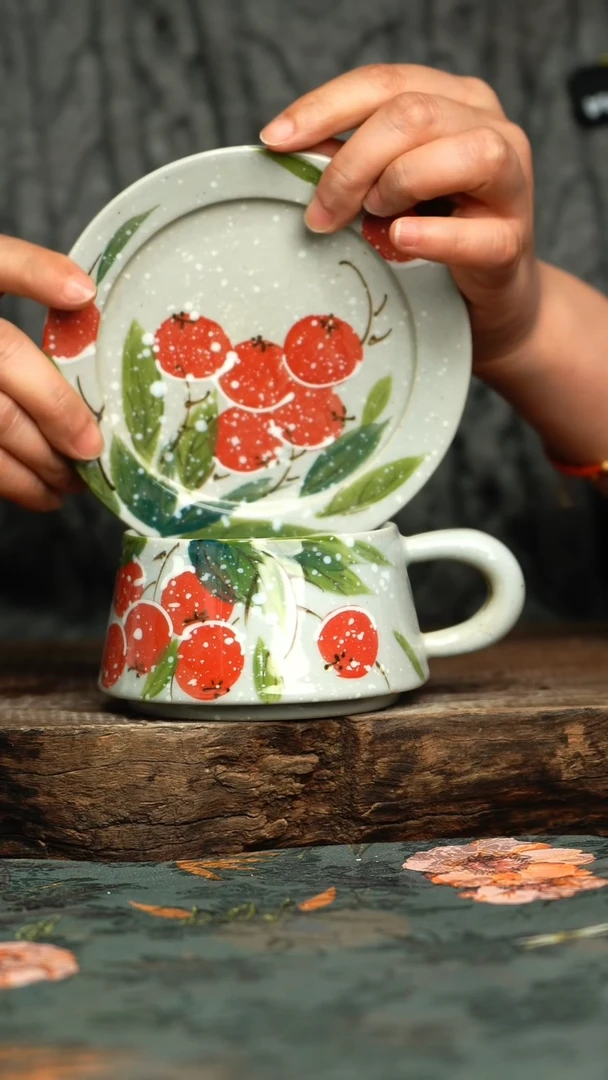 【闪购商品】杯釉下彩手工手绘同款陶器