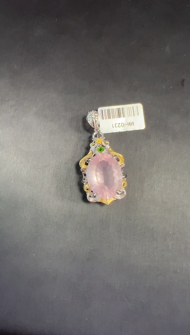 吊坠银S925镶嵌水晶（多样性发一件）