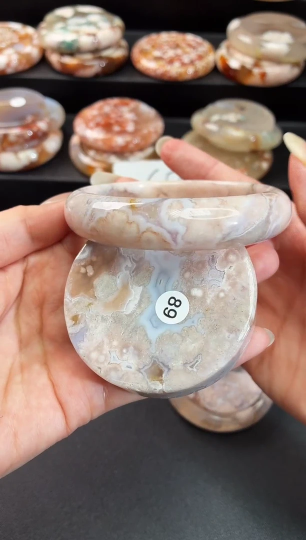 手镯玛瑙/玉髓未镶嵌石英质玉62圈60/61/62带(赠送镯心)