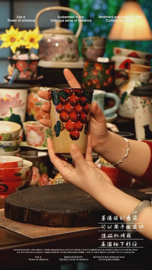 陶瓷景德镇高温釉下彩手工手绘款式@A0912@