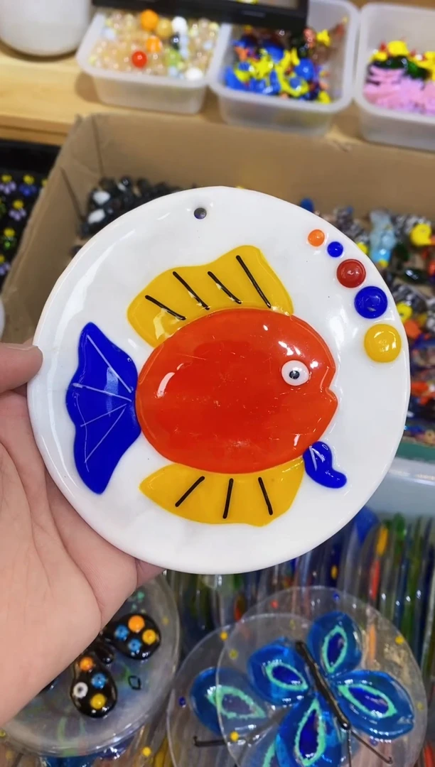 【闪购商品】琉璃手工艺品红鱼片片