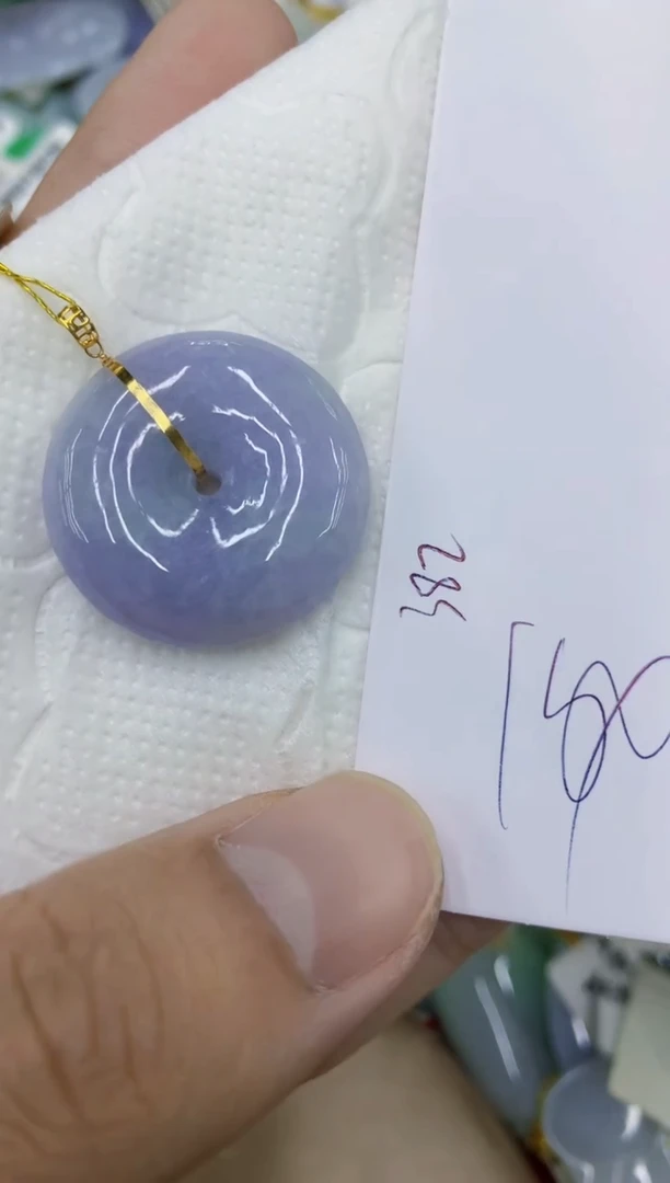 颈饰18K金镶嵌翡翠11111111111