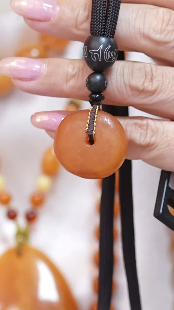 蜜蜡颈饰未镶嵌8755天然蜜蜡珠宝奇石云端妖孽全部保真