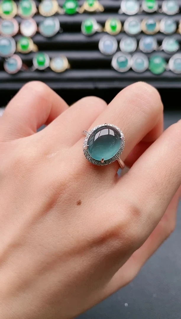 【闪购商品】翡翠戒指银S925镶嵌1111111