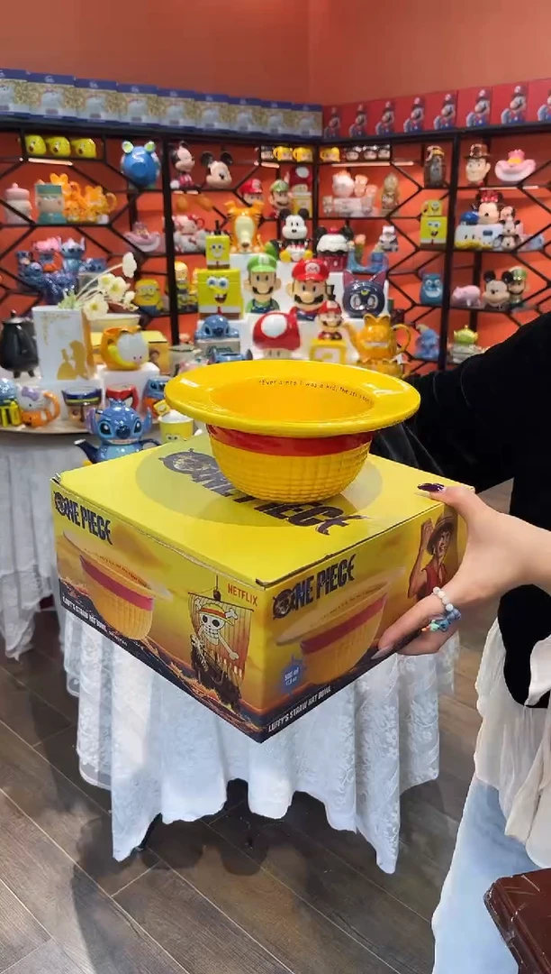 瓷片@@路飞帽水果沙拉碗（礼盒）