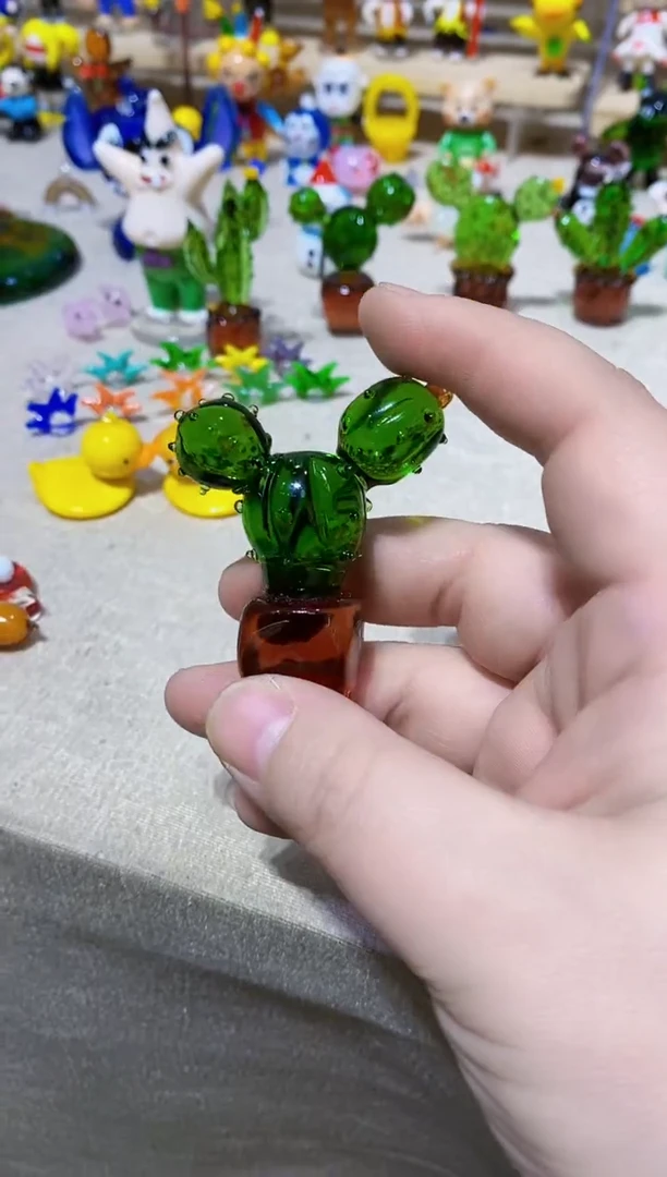 【闪购商品】琉璃手工艺品微瑕盆栽