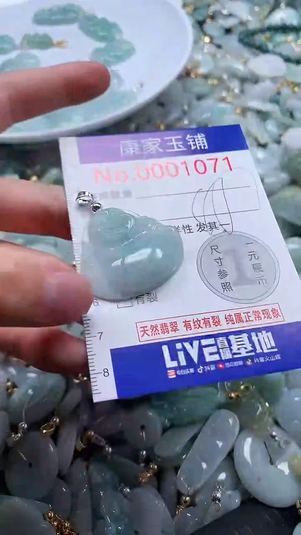翡翠未镶嵌吊坠(不含链)1071