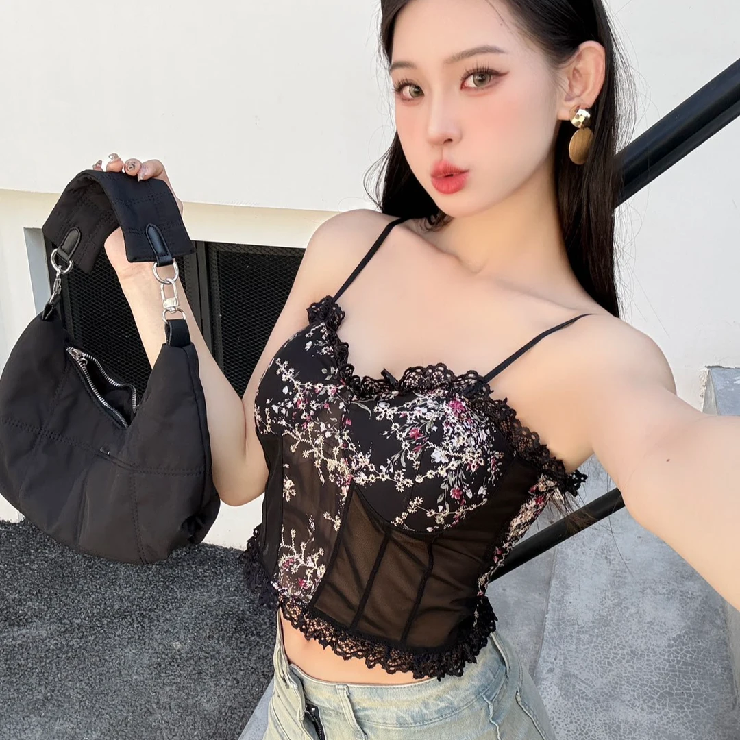 新中式辣妹风背心吊带性感短款外穿时尚薄款夏季内搭美背网红