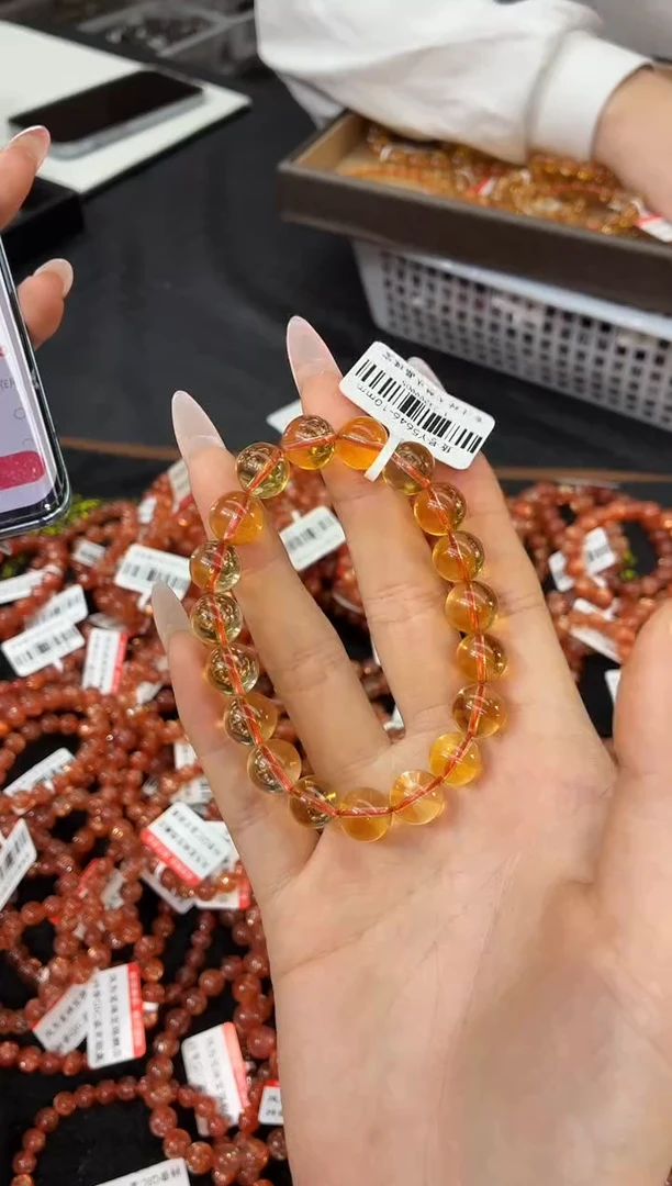 未镶嵌手串水晶柳****子y5646黄10mm