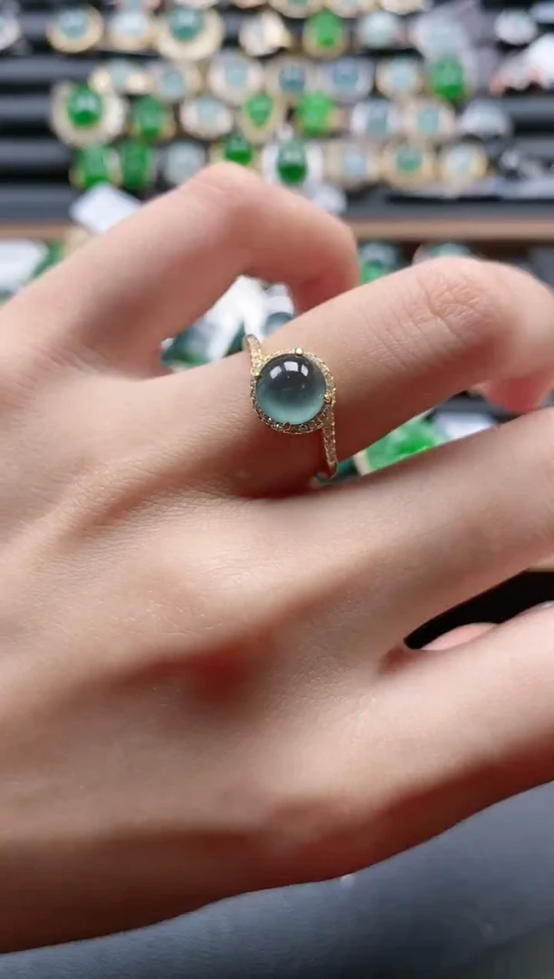 【闪购商品】翡翠戒指银S925镶嵌51511