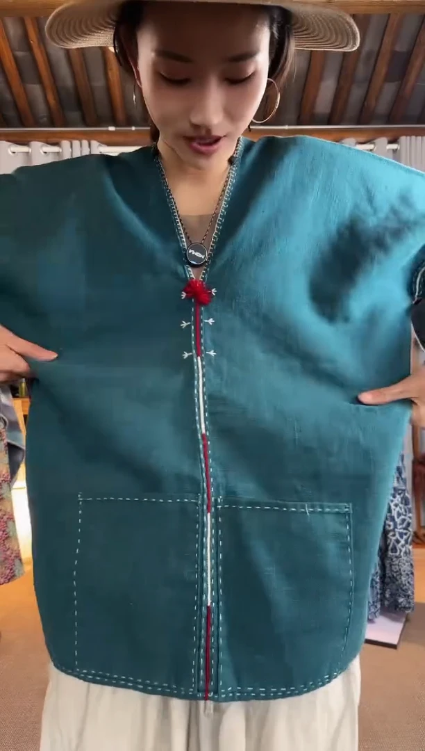 【闪购商品】设计师款麻青长袖