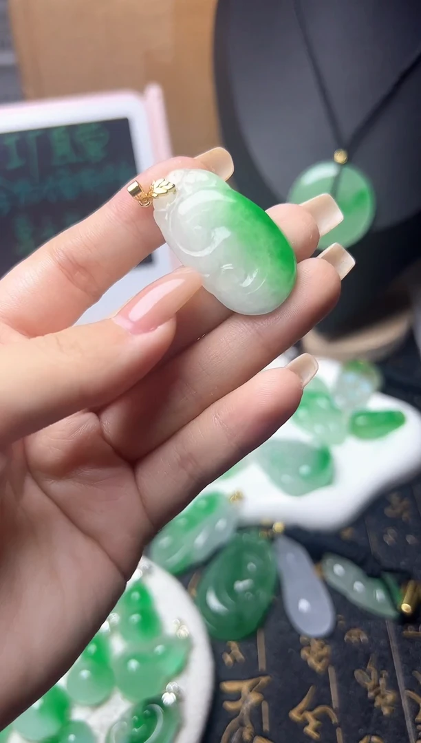 颈饰未镶嵌翡翠所见即所得，一图一物