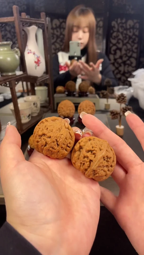 【闪购商品】文玩核桃把件大粗筋45尺-3