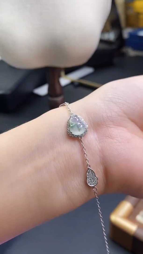 颈饰银S925镶嵌翡翠14311