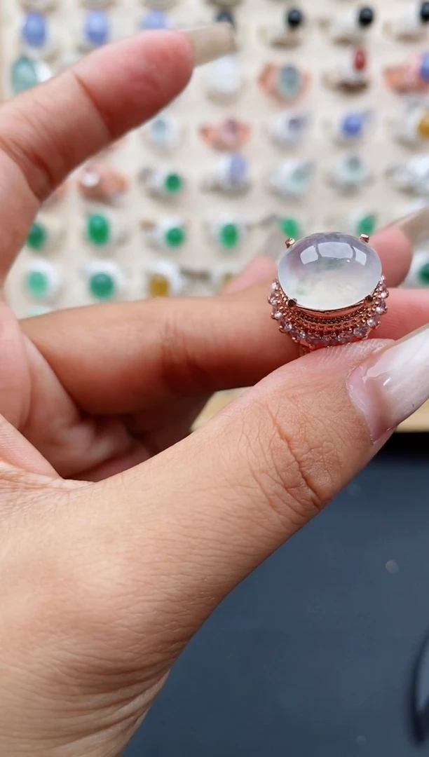 翡翠戒指未镶嵌缅甸天然A货翡翠22   1-1