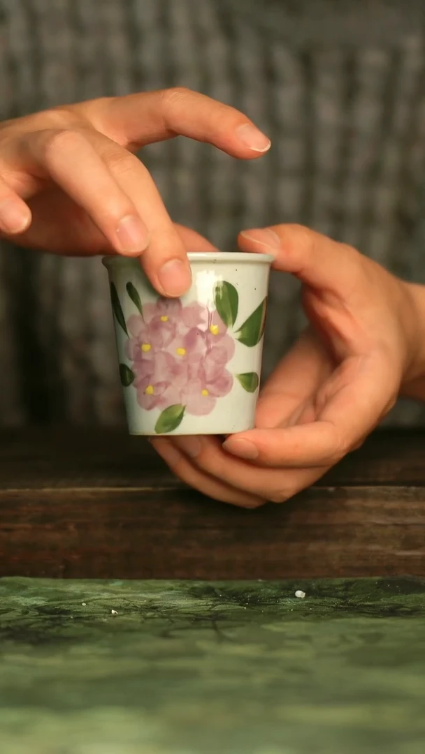 陶瓷青诗集手工手绘瓷器