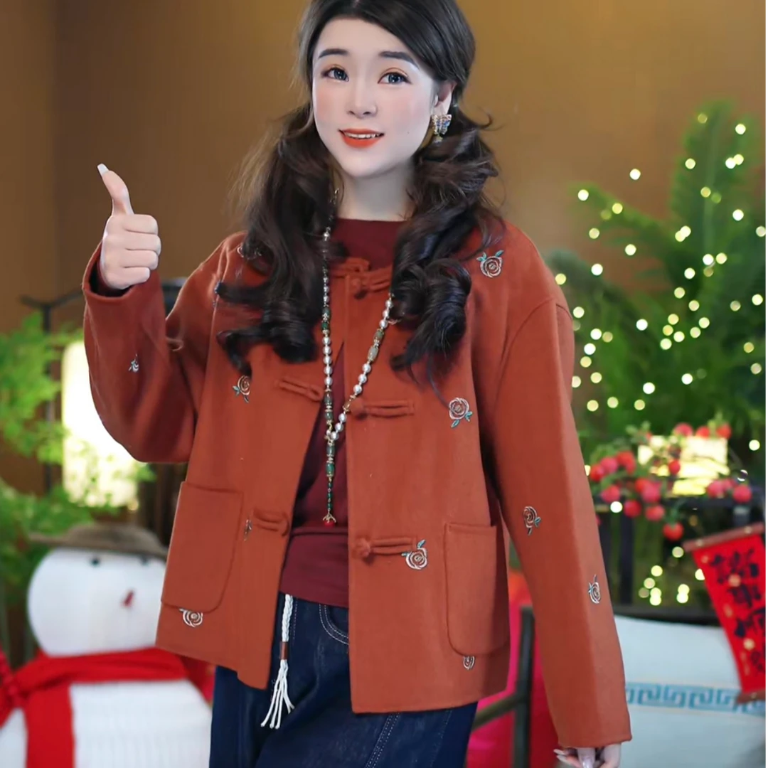 【新中式国风盘扣羊毛大衣】宠粉福利！断码处理！