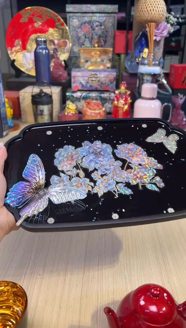 134蝴蝶茶盘-对图