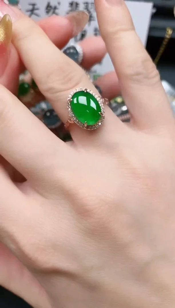 银S925镶嵌戒指翡翠11111