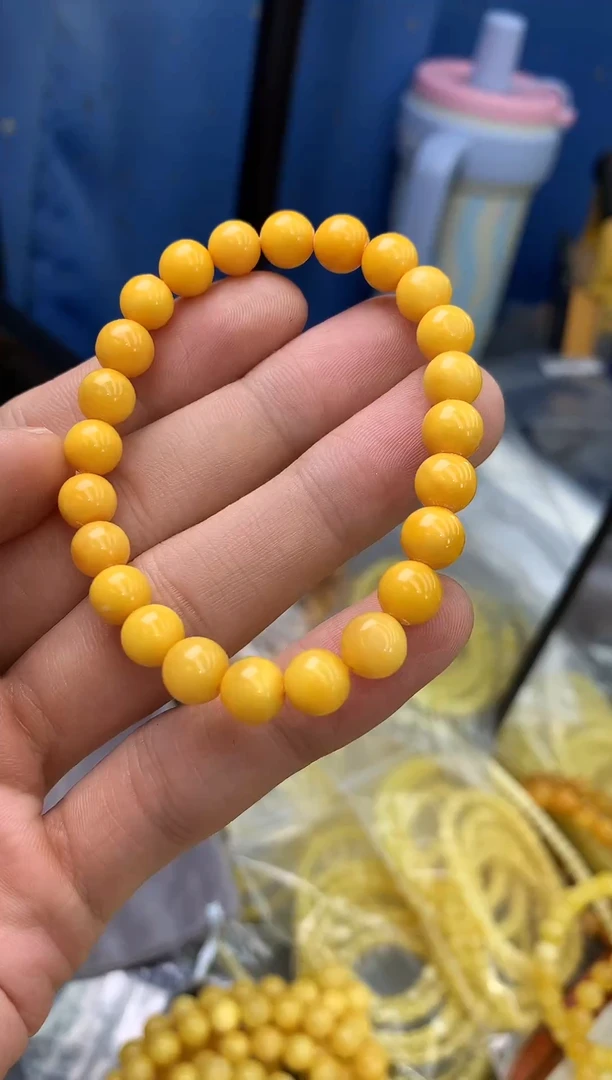 裸石蜜蜡未镶嵌手串