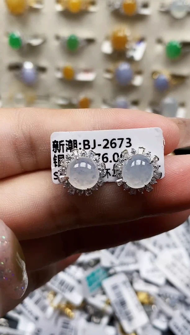 银S925镶嵌戒指翡翠0218