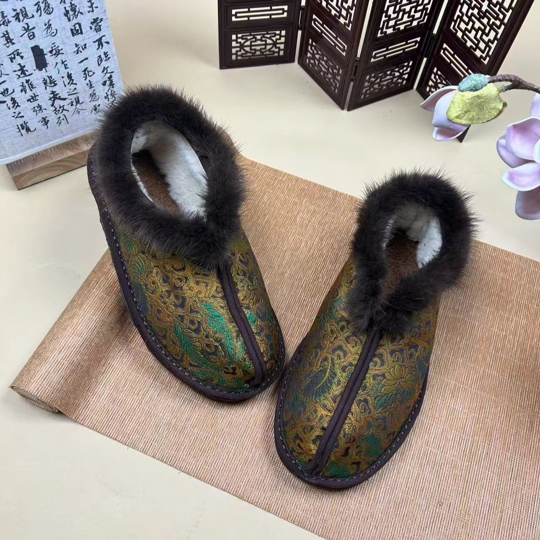 【富贵-两片棉鞋】手工布鞋千层底布鞋