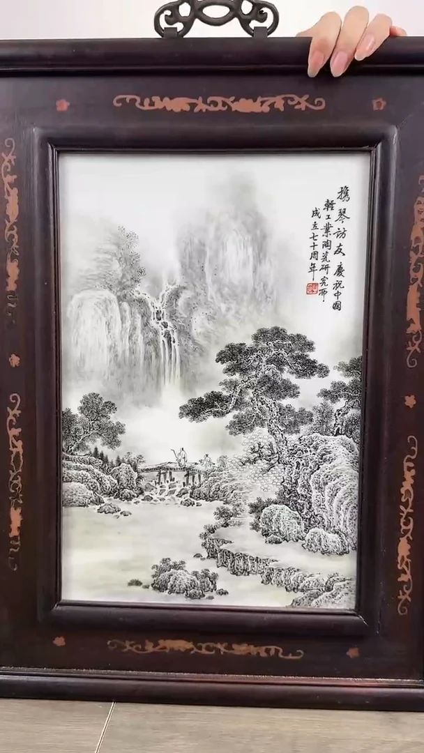 瓷版画景德镇陶瓷手工手绘瓷板画