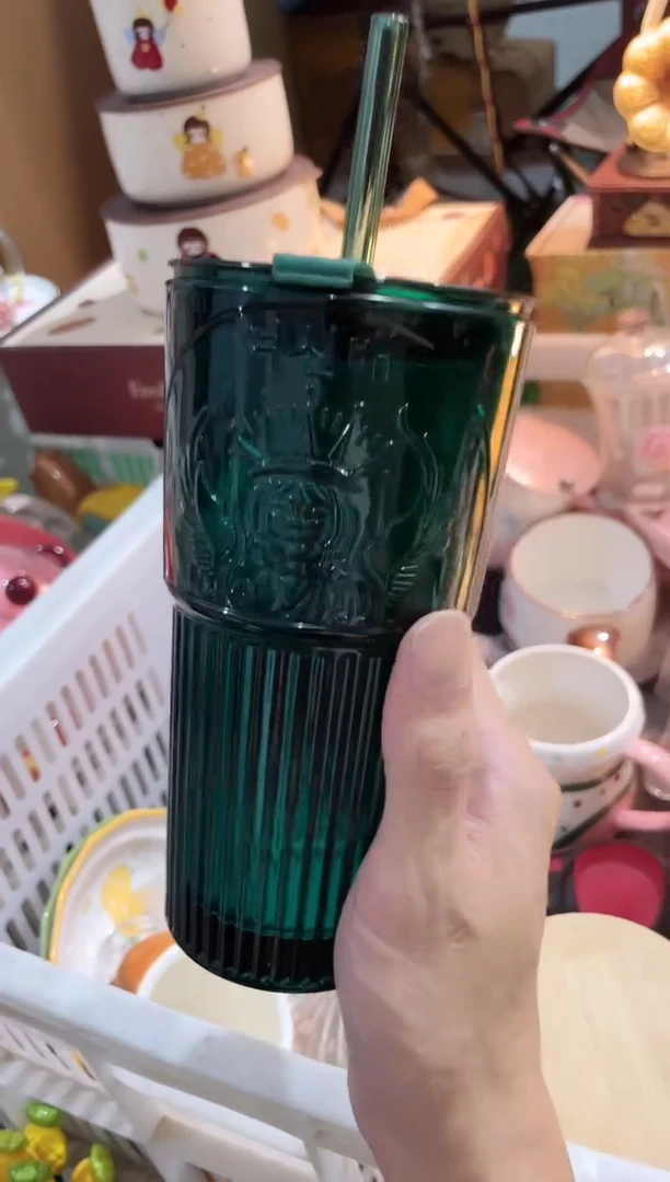 瓷片女神杯吸管杯