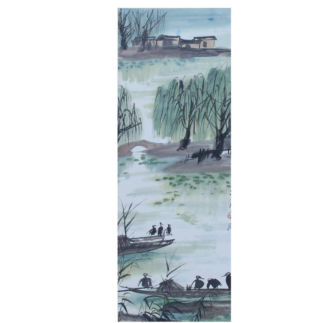 LOT.017 风眠 山水103*40cm 纸本设色立轴