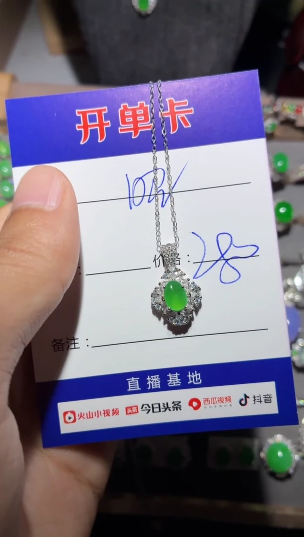 翡翠银S925镶嵌颈饰昭昭