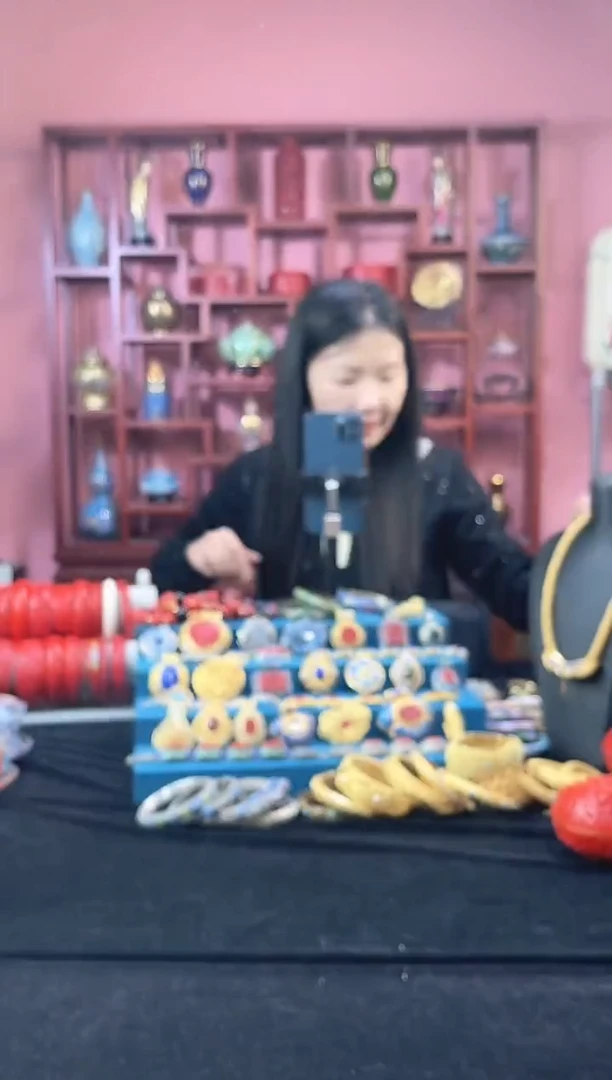 非遗 景泰蓝 戒指素银