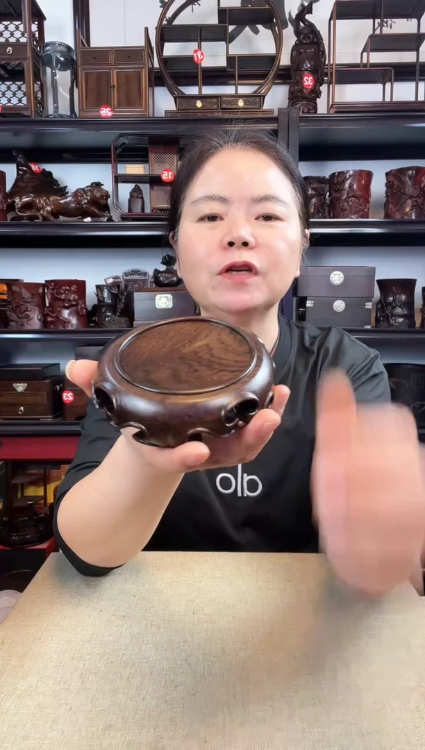 木小卷边圆老李红木工艺品