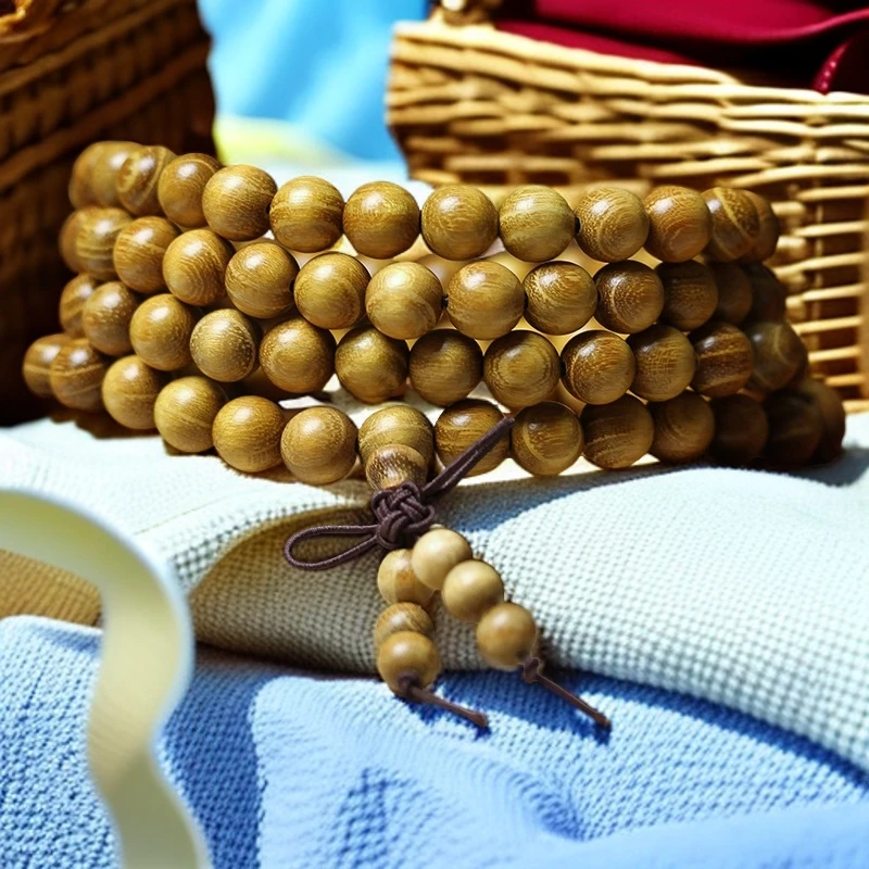 【新粉福利】新款黄金檀108颗多圈佛珠念珠卡8