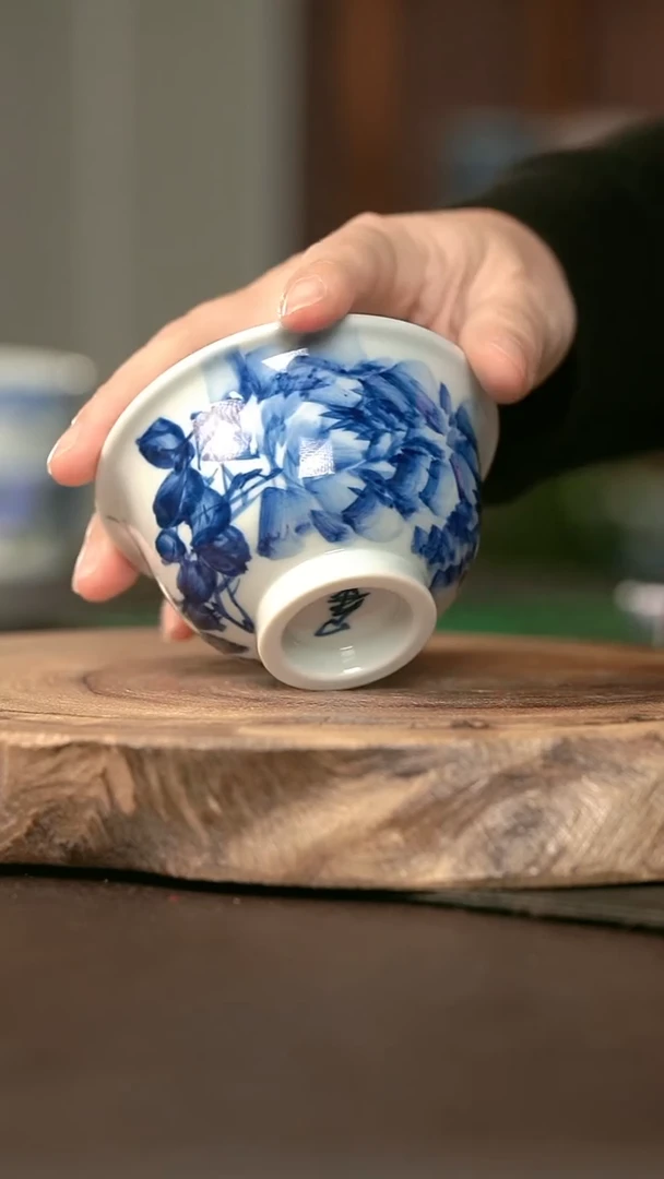 手绘手绘高温现代瓷  气  牡丹花大压100C