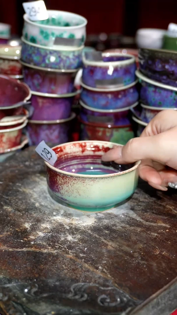 摆件精品窑变钧瓷茶器