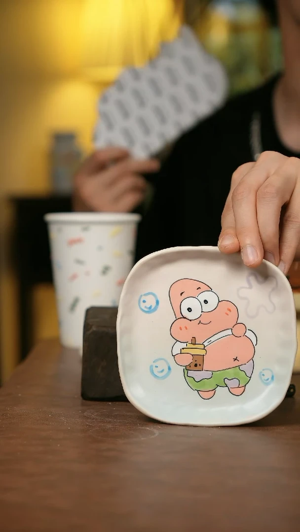 摆件亲工手绘陶瓷～