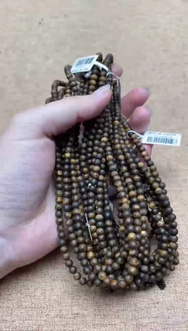 沉香手串棋楠红金倪沉水0.4圆珠多圈多样性发其一