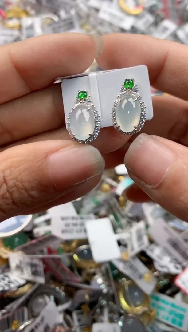 银S925镶嵌戒指翡翠888----5