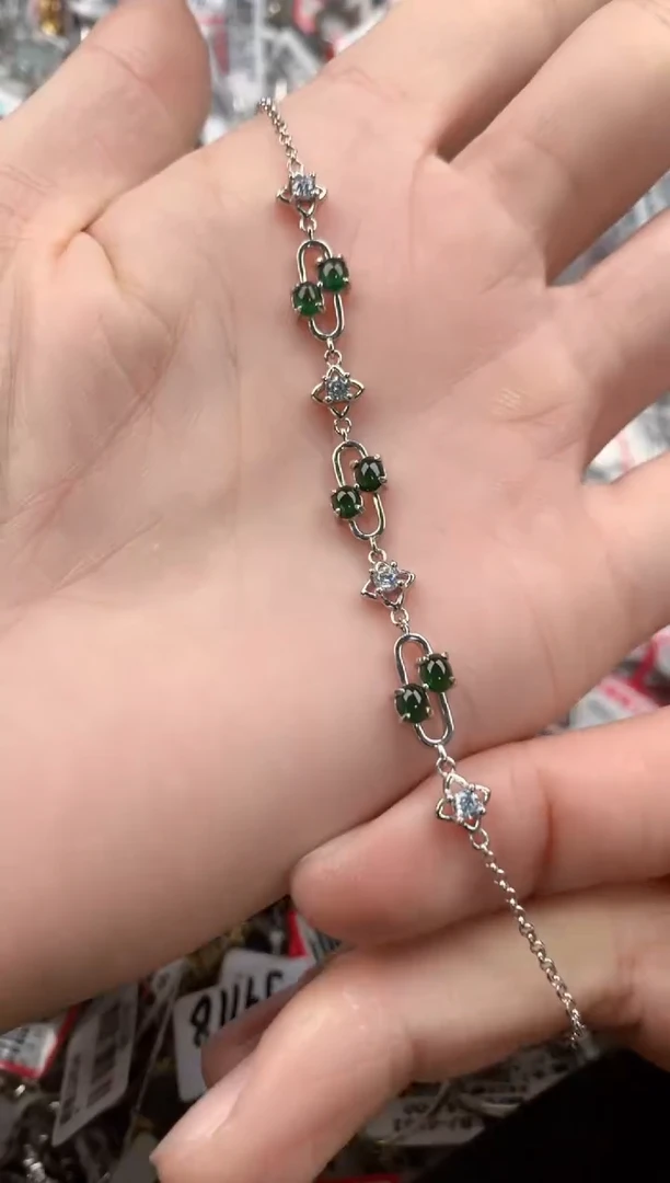 银S925镶嵌戒指翡翠666-----4