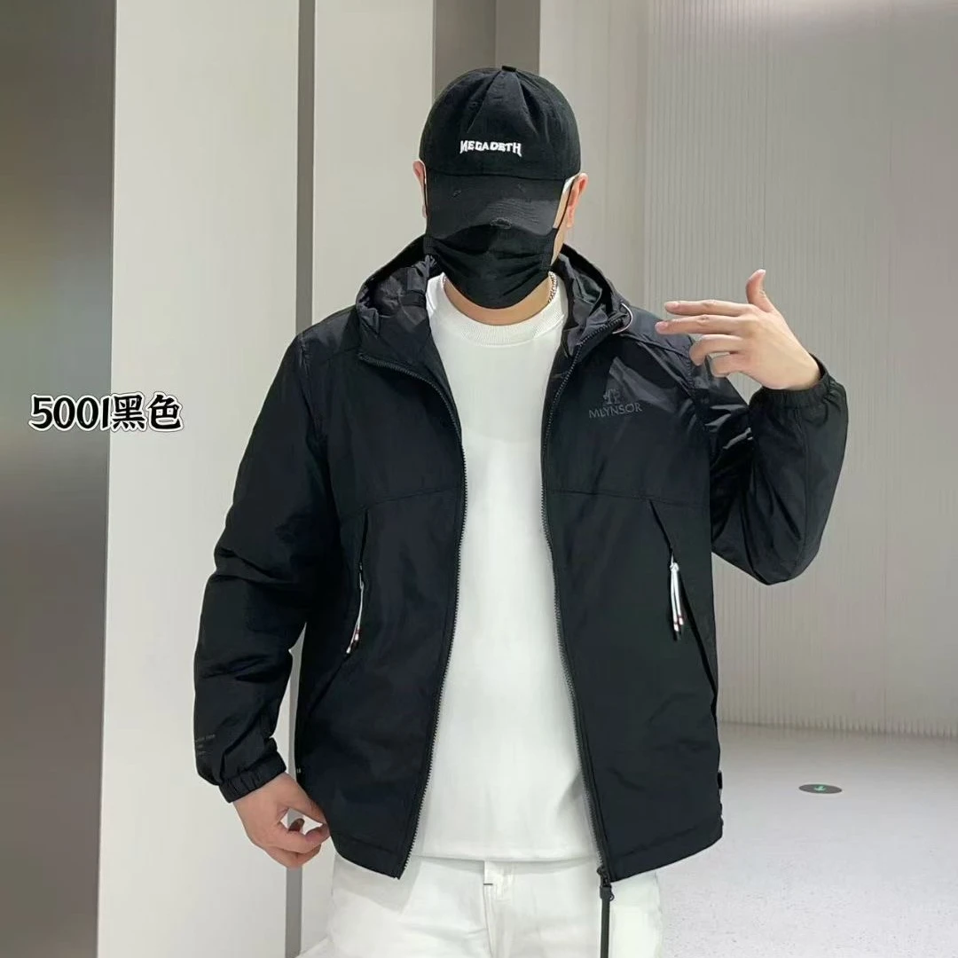 5001「连帽款式」 时尚经典外套休闲夹克男款黑色潮流百搭上衣