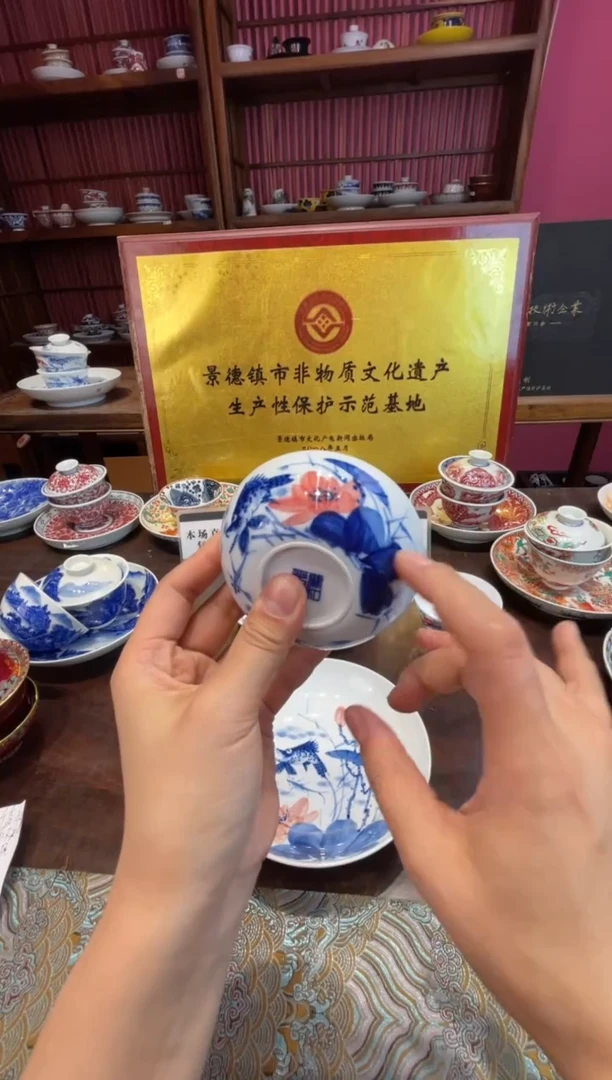 杯子瓷景德镇源头工厂生产，手工手绘