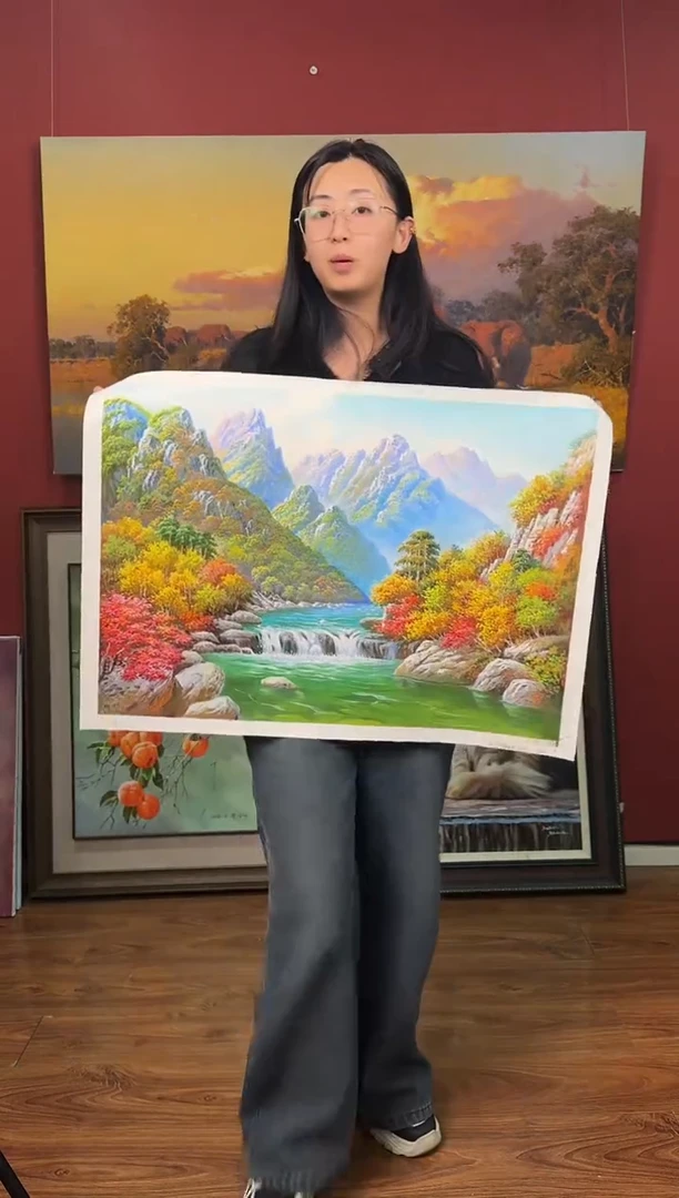 油画【50号】约50*70cm丨朝鲜原创纯手绘孤品油画丨顺丰包邮